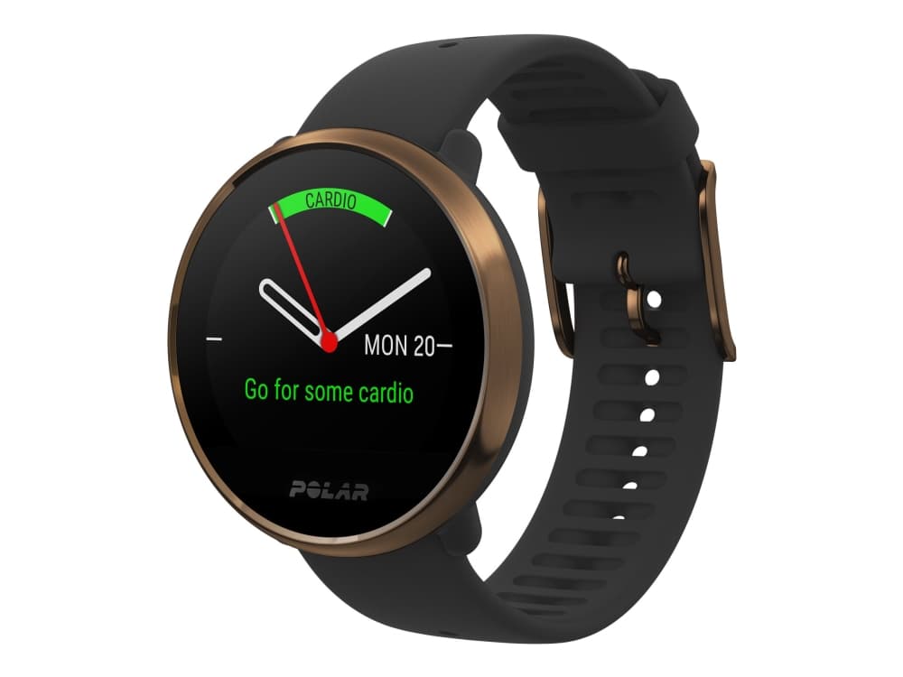 Polar Ignite - Kobber - smartklokke med bånd - TPU - svart - band size: M/L - Bluetooth - 35 g
