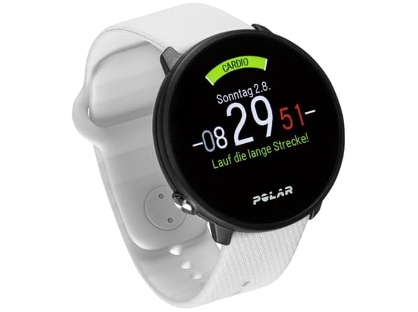 Polar Unite - Sportsur med bånd - silikon - hvit - båndbredde: S/L - Bluetooth - 32 g