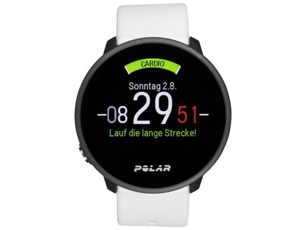 Polar Unite - Sportsur med bånd - silikon - hvit - båndbredde: S/L - Bluetooth - 32 g