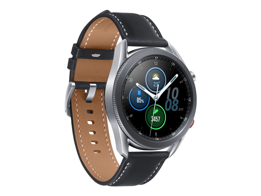 Samsung Galaxy Watch3, 3.56 cm (1.4"), SAMOLED, Touchscreen, GPS (satellite), 53.8 g, Silver