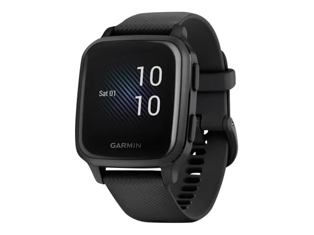 Garmin Venu Sq Music Edition - Svart - sportklocka med band - silikon - svart - wrist size: 125-190 mm - display 1.3" - Bluetooth, Wi-Fi, NFC, ANT+ -