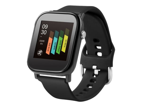Technaxx TX-SW6HR - Smartklokke med bånd - display 1.4" - Bluetooth - 40 g