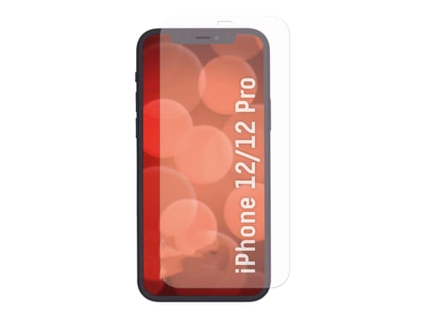 DISPLEX Real Glass - Skjermbeskyttelse for mobiltelefon - tempered glass - 2D - glass - for Apple iPhone 12, 12 Pro