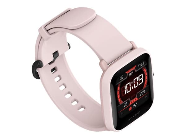 Amazfit Bip U - Rosa - smart klocka med rem - silikongummi - rosa - display 1.43" - Bluetooth - 31 g
