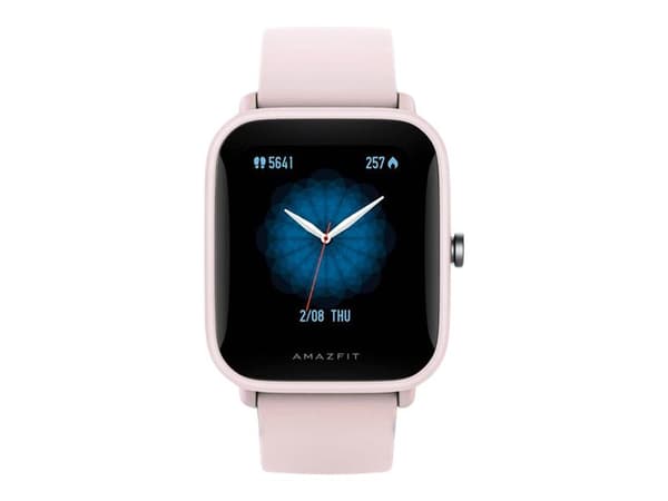 Amazfit Bip U - Rosa - smart klocka med rem - silikongummi - rosa - display 1.43" - Bluetooth - 31 g