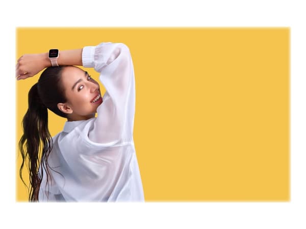 Amazfit Bip U - Rosa - smart klocka med rem - silikongummi - rosa - display 1.43" - Bluetooth - 31 g