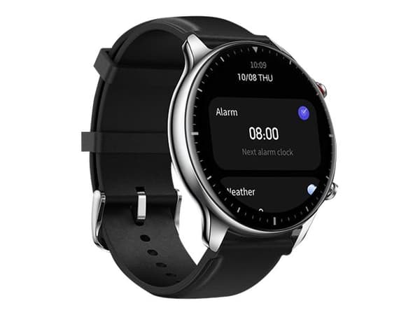 Amazfit GTR 2 - Classic - smart klocka med rem - läder - obsidiansvart - display 1.39" - Wi-Fi, Bluetooth - 39 g