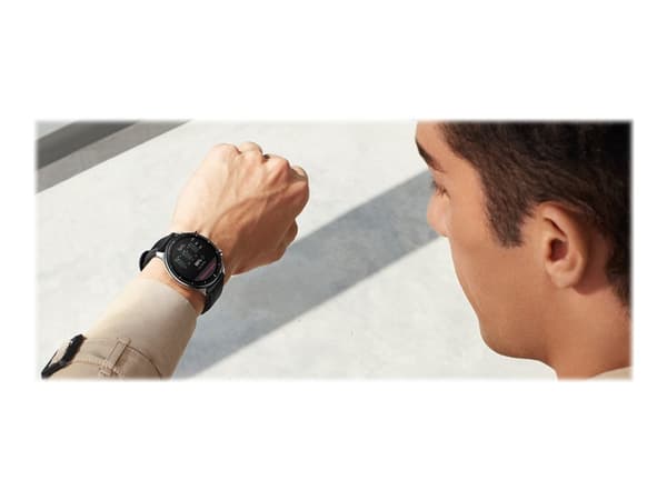 Amazfit GTR 2 - Classic - smart klocka med rem - läder - obsidiansvart - display 1.39" - Wi-Fi, Bluetooth - 39 g