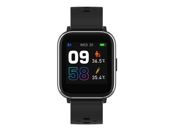DENVER SW-164 - Svart - smart klocka med band - display 1.4" - Bluetooth - 141 g