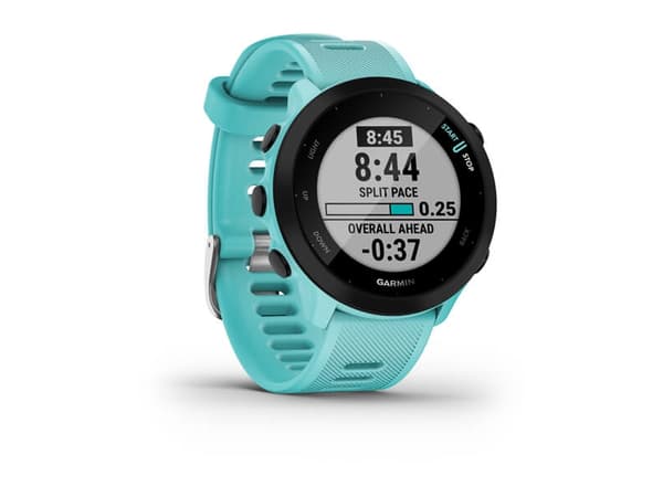 Garmin Forerunner 55 - Akvagrønn - sportsur med bånd - silikon - akvagrønn - display 1.04" - Bluetooth, ANT+ - 37 g