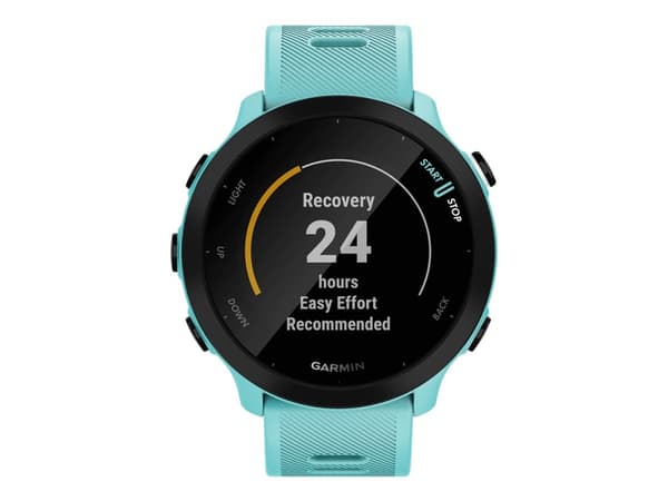 Garmin Forerunner 55 - Akvagrønn - sportsur med bånd - silikon - akvagrønn - display 1.04" - Bluetooth, ANT+ - 37 g