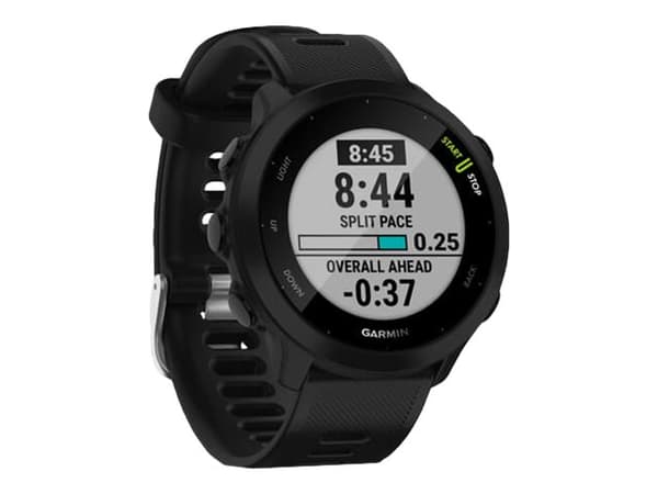 Garmin Forerunner 55 - Svart - sportsur med bånd - silikon - svart - display 1.04" - Bluetooth, ANT+ - 37 g