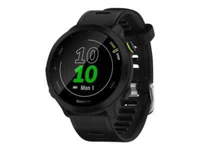 Garmin Forerunner 55 - Svart - sportklocka med band - silikon - svart - display 1.04" - Bluetooth, ANT+ - 37 g Svart