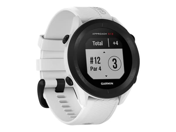 Garmin Approach S12 - Hvit - sportsur med stropp - silikon - håndleddstørrelse: 125-202 mm - monokrom - 125 MB - Bluetooth - 34.1 g