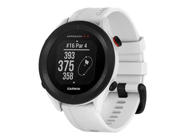 Garmin Approach S12 - Hvit - sportsur med stropp - silikon - håndleddstørrelse: 125-202 mm - monokrom - 125 MB - Bluetooth - 34.1 g