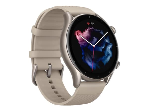 Amazfit GTR 3 - Smart klocka med rem - silikon - månskensgrå - handledsstorlek: 155-218 mm - display 1.39" - Bluetooth - 32 g