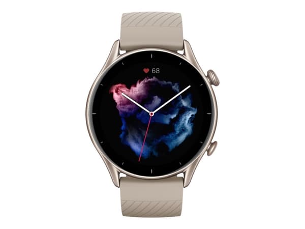 Amazfit GTR 3 - Smart klocka med rem - silikon - månskensgrå - handledsstorlek: 155-218 mm - display 1.39" - Bluetooth - 32 g