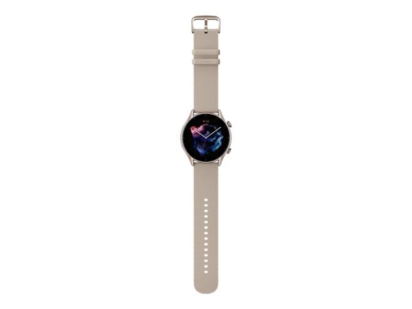 Amazfit GTR 3 - Smart klocka med rem - silikon - månskensgrå - handledsstorlek: 155-218 mm - display 1.39" - Bluetooth - 32 g