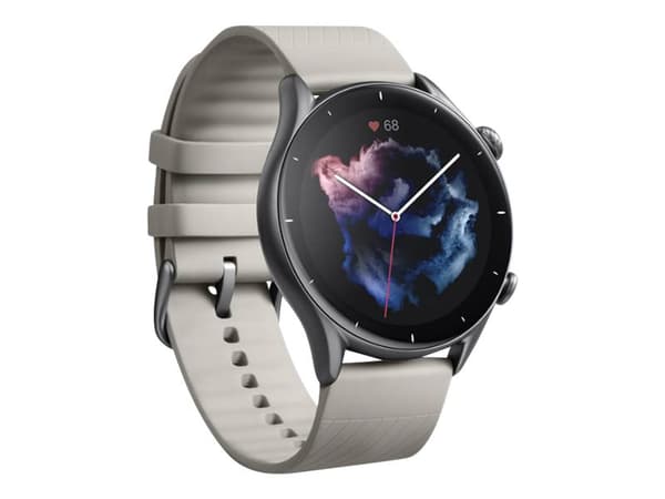 Amazfit GTR 3 - Smart klocka med rem - silikon - månskensgrå - handledsstorlek: 155-218 mm - display 1.39" - Bluetooth - 32 g