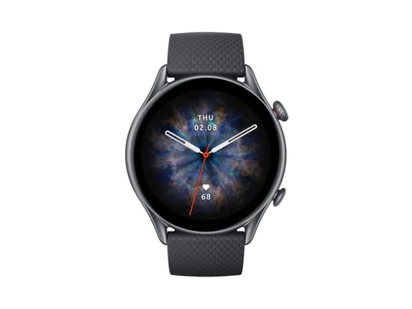 AmazFit GTR 3 Pro svart (Amoled-skjerm, aluminiumshus, 2 GB lagringskapasitet, Android & iOS-kompatibel)
