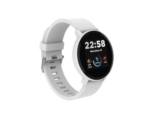 Canyon SW-63 - Smart klocka med rem - silikon - display 1.3" - 512 KB - Bluetooth - 35 g  - vit