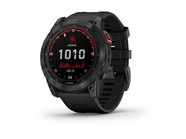 Garmin fenix 7X Solar - 51 mm - skifergrå - sportsur med bånd - silikon - svart - håndleddstørrelse: 127-210 mm - display 1.4" - 16 GB - Bluetooth, W