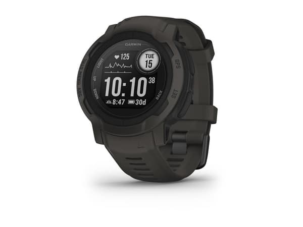 Garmin Instinct 2 - 45 mm - grafit - sportklocka med band - silikon - handledsstorlek: 135-230 mm - monokrom - 32 MB - Bluetooth, ANT+ - 52 g