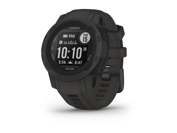 Garmin Instinct 2S Solar - 40 mm - grafit - sportklocka med band - silikon - handledsstorlek: 112-180 mm - monokrom - 32 MB - Bluetooth, ANT+ - 43 g