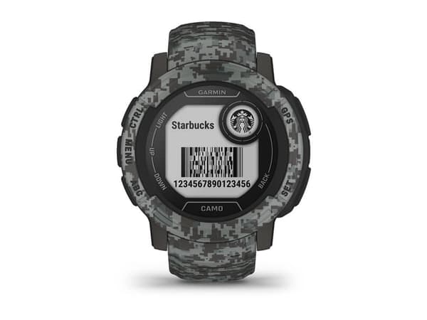 Garmin Instinct 2 - Camo Edition - 45 mm - graphite camo - sportsur med bånd - silikon - håndleddstørrelse: 135-230 mm - monokrom - 32 MB - Bluetooth
