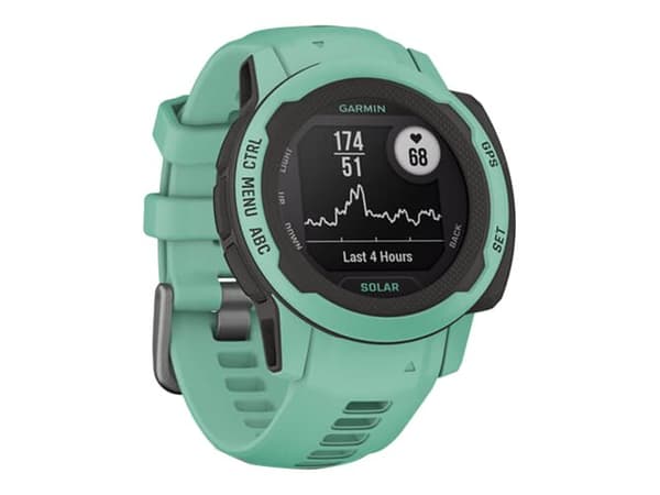 Garmin Instinct 2S Solar - 40 mm - neo tropic - sportklocka med band - silikon - handledsstorlek: 112-180 mm - monokrom - 32 MB - Bluetooth, ANT+ - 4