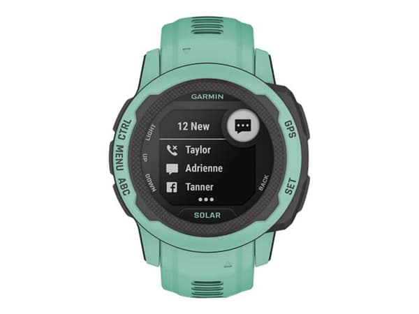 Garmin Instinct 2S Solar - 40 mm - neo tropic - sportklocka med band - silikon - handledsstorlek: 112-180 mm - monokrom - 32 MB - Bluetooth, ANT+ - 4