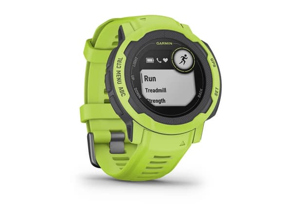 Garmin Instinct 2 - 45 mm - electric lime - sportsur med bånd - silikon - håndleddstørrelse: 135-230 mm - monokrom - 32 MB - Bluetooth, ANT+ - 52 g