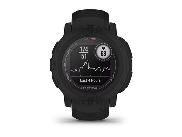 Garmin Instinct 2 Solar - Tactical Edition - 45 mm - svart - sportsur med bånd - silikon - håndleddstørrelse: 135-230 mm - monokrom - 32 MB - Bluetoo