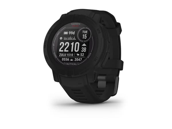 Garmin Instinct 2 Solar - Tactical Edition - 45 mm - svart - sportsur med bånd - silikon - håndleddstørrelse: 135-230 mm - monokrom - 32 MB - Bluetoo