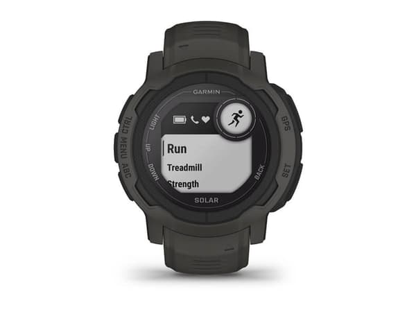 Garmin Instinct 2 Solar - 45 mm - grafitt - sportsur med bånd - silikon - håndleddstørrelse: 135-230 mm - monokrom - 32 MB - Bluetooth, ANT+ - 53 g