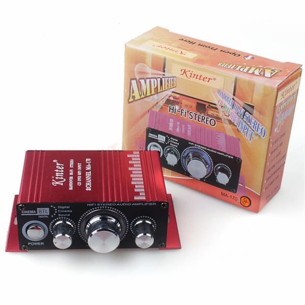 Kinter MA-170 Mini 12V 20W Hi-Fi stereoforstærker booster DVD MP3 højttaler