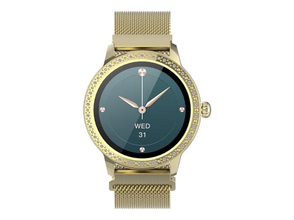 DENVER SW-360 - Guld - smart klocka med armband med maskor - display 1.22" - Bluetooth