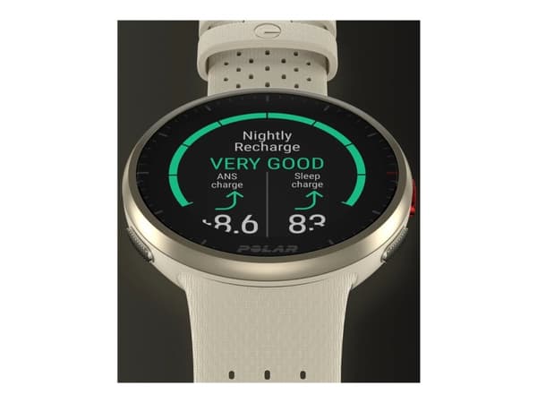Polar Pacer Pro - Smart klocka med band - silikon - bandstorlek: S/L - display 1.2" - 32 MB - Bluetooth - 41 g  - snövit