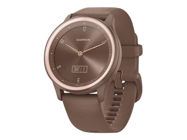 Garmin vívomove Sport - Kakao med ferskengullaksenter - smartklokke med bånd - silikon - håndleddstørrelse: 125-190 mm - monokrom - Bluetooth, ANT+ - Elfenben