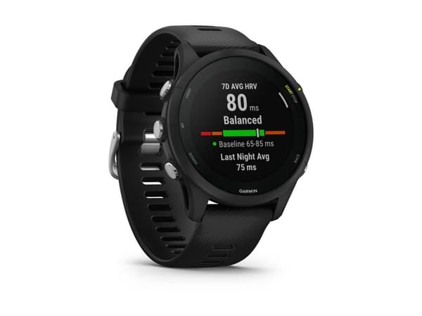 Garmin Forerunner 255 Music - 46 mm - sportsur med stropp - silikon - håndleddstørrelse: 130-205 mm - display 1.3" - 4 GB - Bluetooth, Wi-Fi, ANT+ -