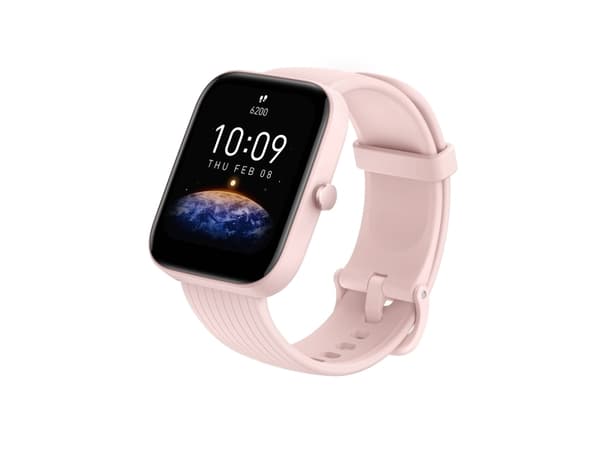 Amazfit Bip 3 Pro - Smart klocka med rem - silikon - handledsstorlek: 153-218 mm - display 1.69" - Bluetooth - 33.2 g - rosa