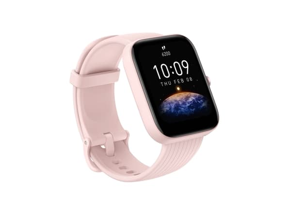 Amazfit Bip 3 Pro - Smart klocka med rem - silikon - handledsstorlek: 153-218 mm - display 1.69" - Bluetooth - 33.2 g - rosa