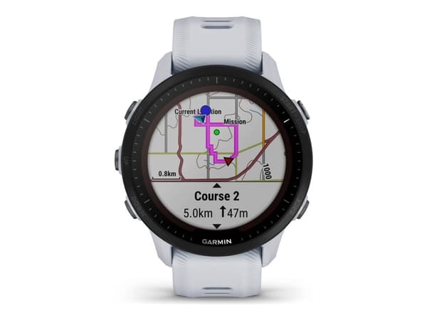 Garmin Forerunner 955 Solar - Sportsur med stropp - silikon - håndleddstørrelse: 130-220 mm - display 1.3" - 32 GB - Bluetooth, Wi-Fi, ANT+ - 53 g -