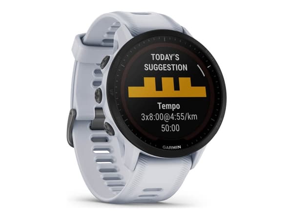 Garmin Forerunner 955 Solar - Sportsur med stropp - silikon - håndleddstørrelse: 130-220 mm - display 1.3" - 32 GB - Bluetooth, Wi-Fi, ANT+ - 53 g -