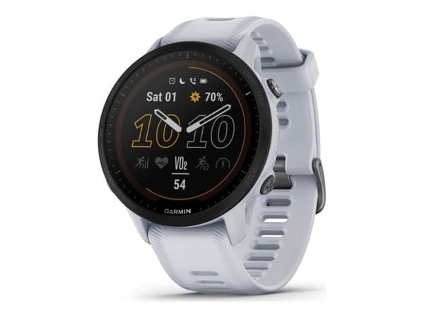 Garmin Forerunner 955 Solar - Sportsur med stropp - silikon - håndleddstørrelse: 130-220 mm - display 1.3" - 32 GB - Bluetooth, Wi-Fi, ANT+ - 53 g -