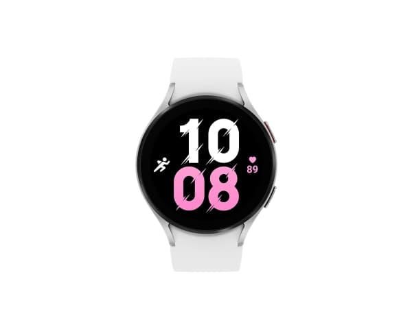 Samsung® | Galaxy Watch5 - 44 mm - hopea - älykello urheilurannekkeella - näyttö 1,4" - 16 Gt - NFC, Wi-Fi, Bluetooth - 33,5 g