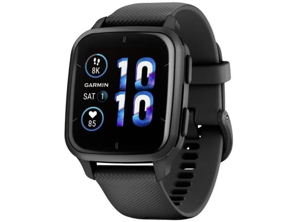 Garmin Venu Sq 2 Music Edition - 40 mm - svart - smartklokke med bånd - silikon - skifer - håndleddstørrelse: 125-190 mm - display 1.41" - Bluetooth,