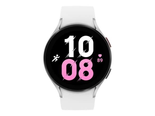 Samsung Galaxy Watch5 - 44 mm - sølvfarget - smartklokke med sportsbånd - display 1.4" - 16 GB - NFC, Wi-Fi, Bluetooth - 33.5 g