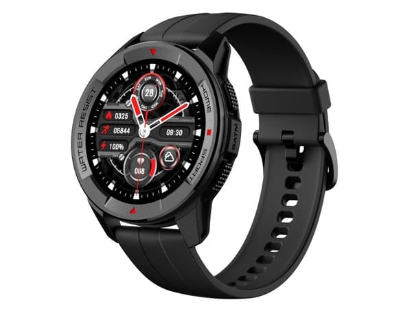 Mibro X1 - Sportsur med stropp - silikonvæskegummi - display 1.3" - Bluetooth - 50 g - svart