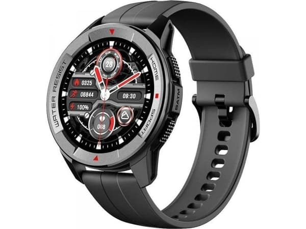 Mibro X1 - Sportsur med stropp - silikonvæskegummi - display 1.3" - Bluetooth - 50 g - svart